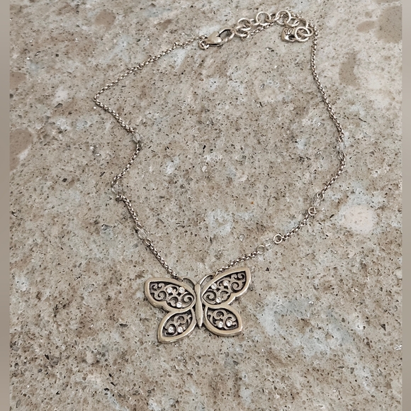 Brighton Butterfly Silver Plated Necklace - Picture 4 of 6